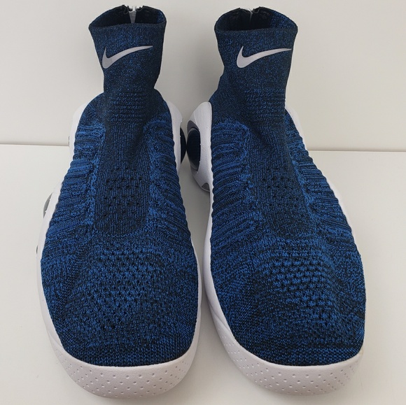NWOB Nike Flight Bonafide Flyknit Sneaker Blue - Picture 3 of 8